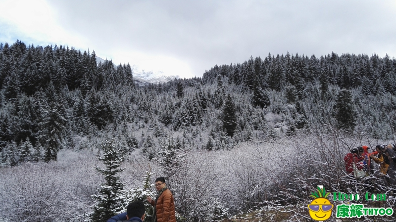 九寨溝出來的時候下雪了